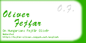 oliver fejfar business card